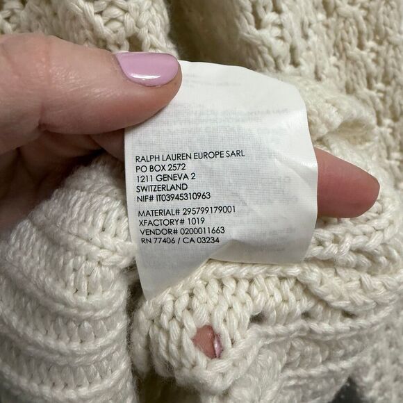 Club Monaco Open-Stitch Sweater Cream Size Small - Picture 5 of 5